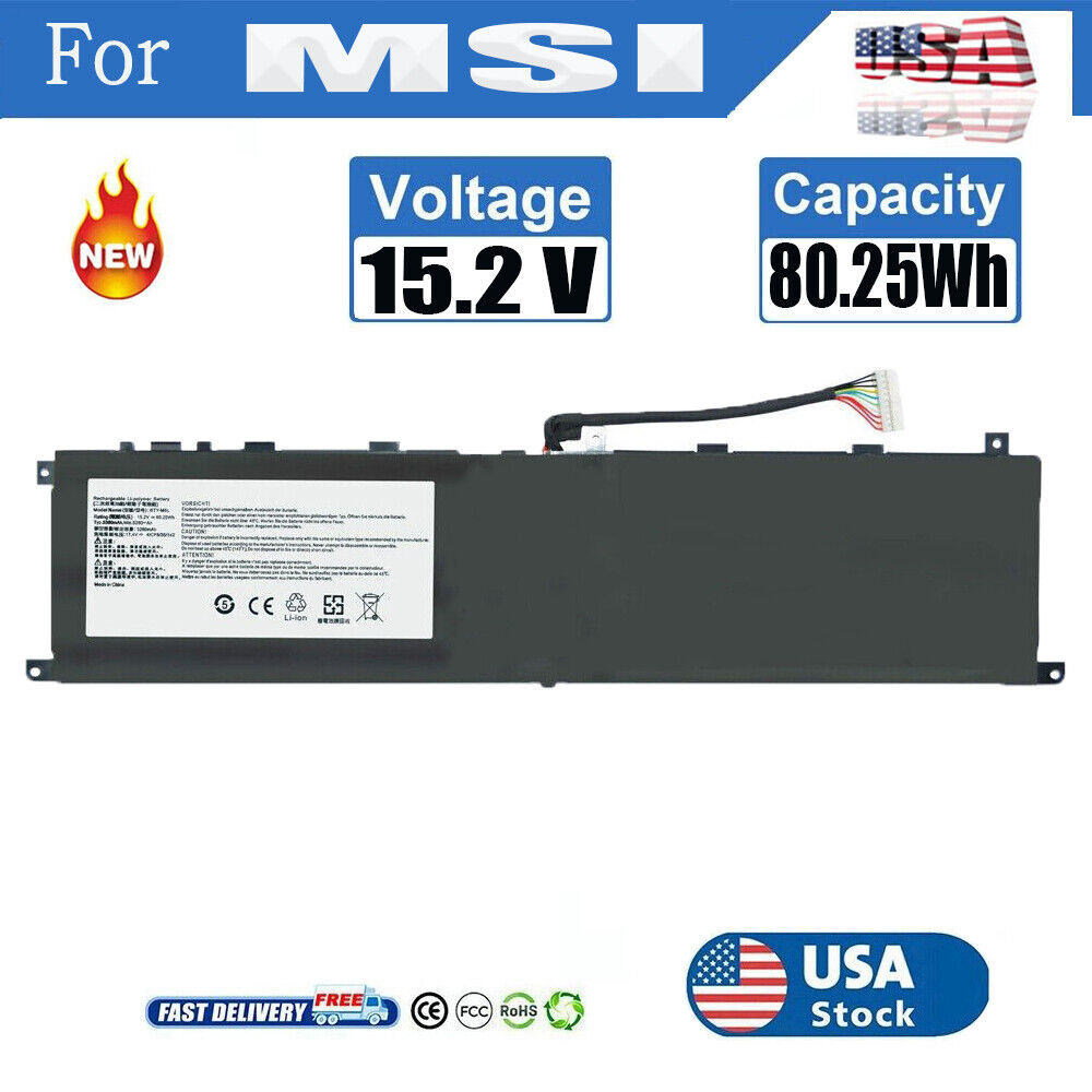 BTY-M6L Battery For MSI GS65 GS75 Stealth 8SE 8SF 8SG 8RF 9SD 9SE Creator BTY-M6