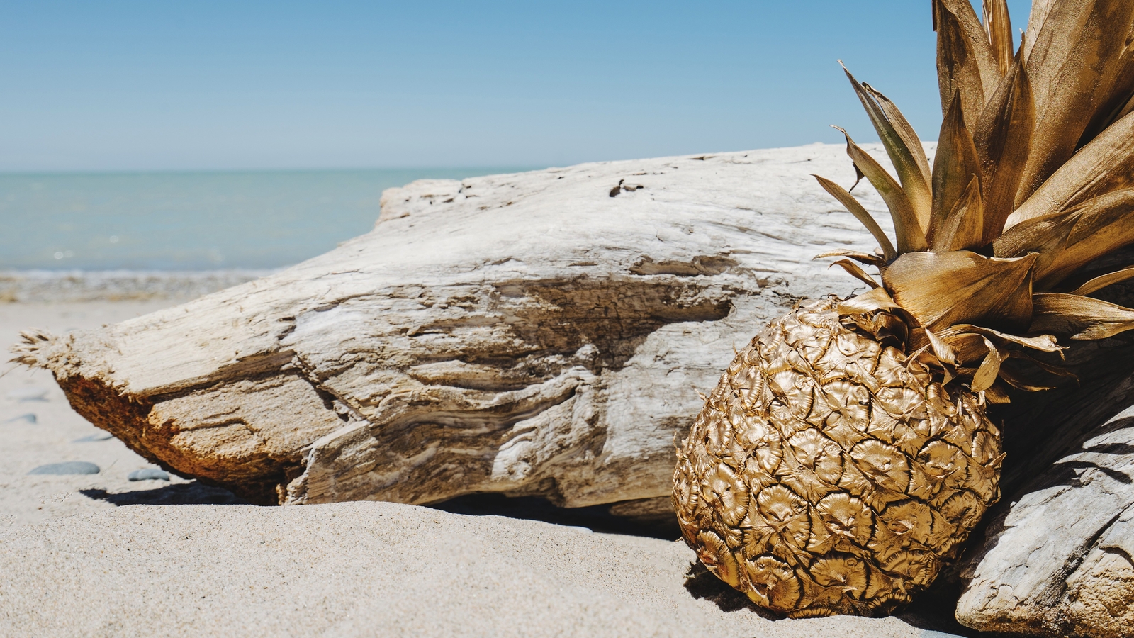 Landscape photography pineapples beach Custom Gaming Mat Desk