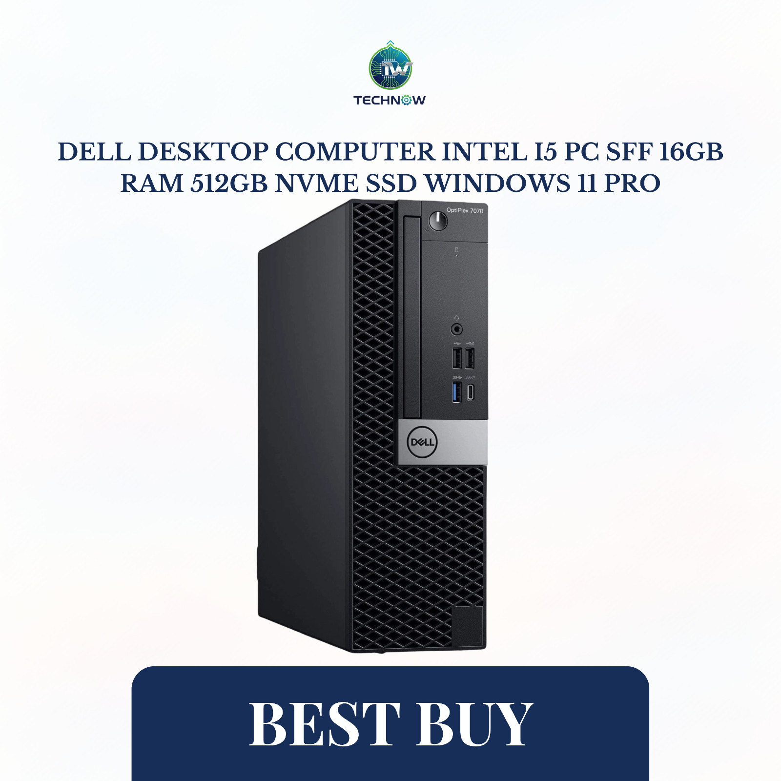 Dell Desktop Computer Intel i5 PC SFF 16GB RAM 512GB NVMe SSD Windows 11 Pro