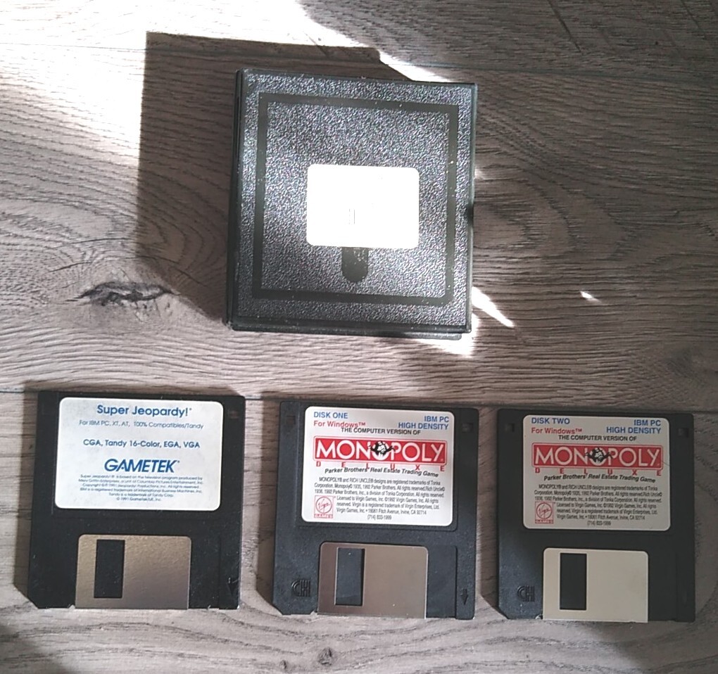 Vtg Monopoly Deluxe DOS for Windows IBM PC, Virgin Games 1992 & Super Jeopardy 