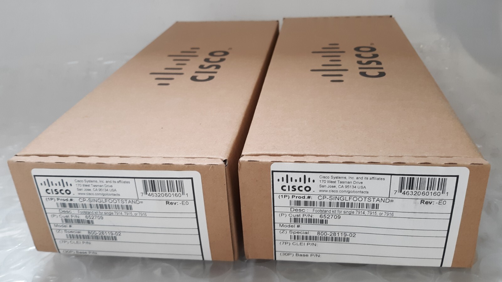 Pair of Cisco CP-SINGLEFOOTSTAND Kit for Single 7914 7915 7916 *NEW*