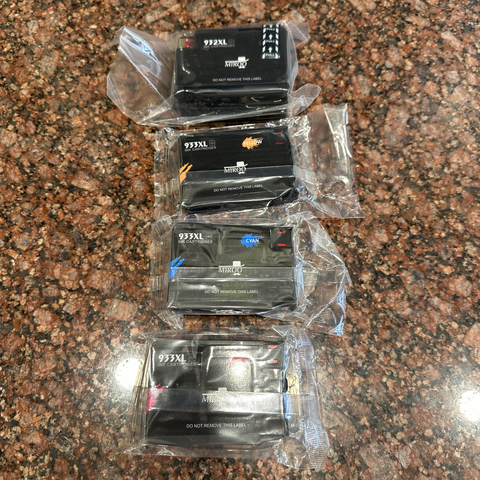 MIROO Ink Set - Blk, Cyan, Yellow, Magenta for HP 6100,7610,7110 / New