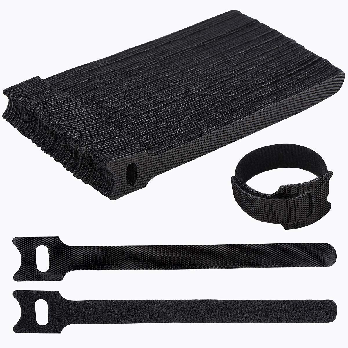 Adjustable Cable Ties 6 Inches 60 PCS Reusable Cord Organizers Wire Management