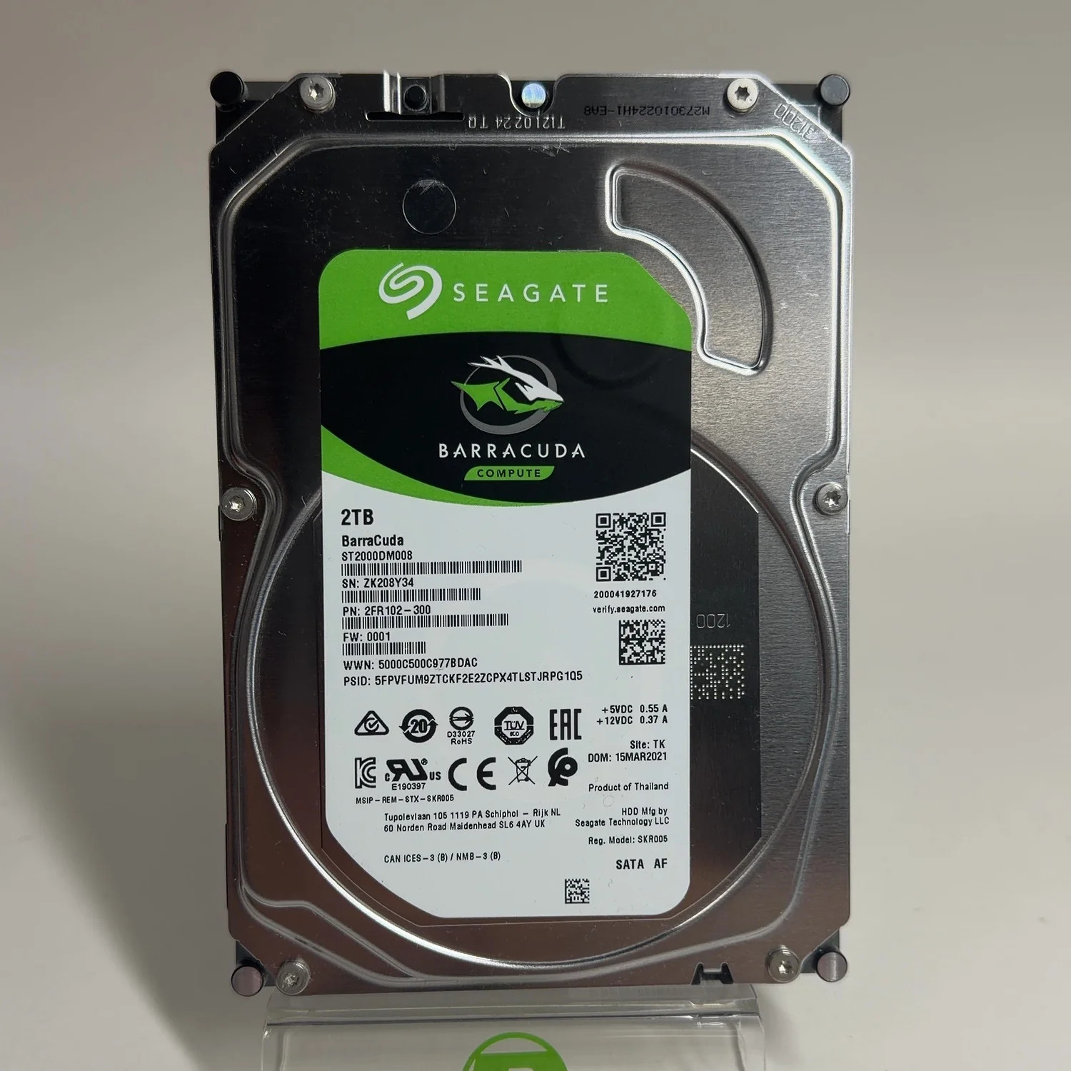 Seagate 2.5" Barracuda 2TB SATA III 6Gbps HDD ST2000DM008