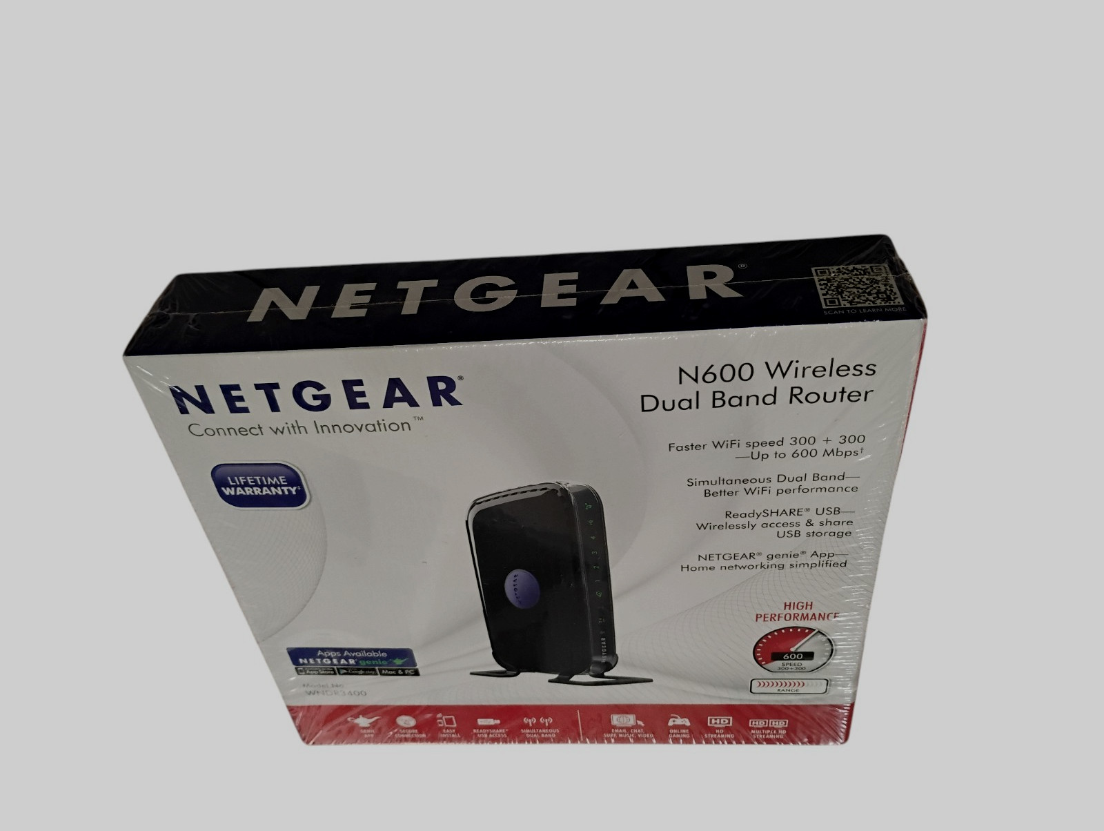 NEW Netgear N600 Wireless Dual Band Router (WNDR3400) Factory Sealed OEM Genuine
