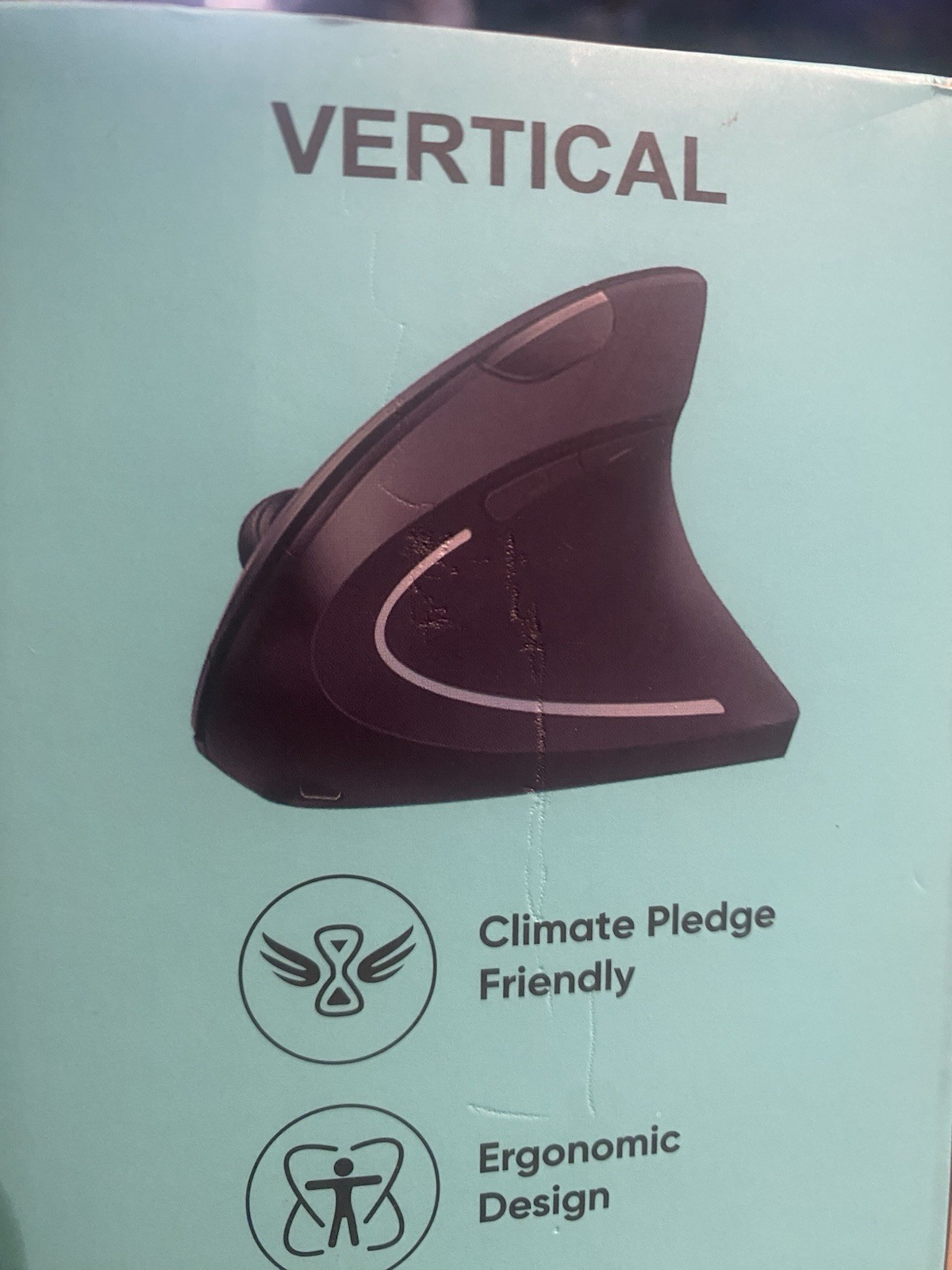 Lekvey 7L-01 Vertical Ergonomic Wireless Mouse USB-A Rechargeable 1600 DPI - R