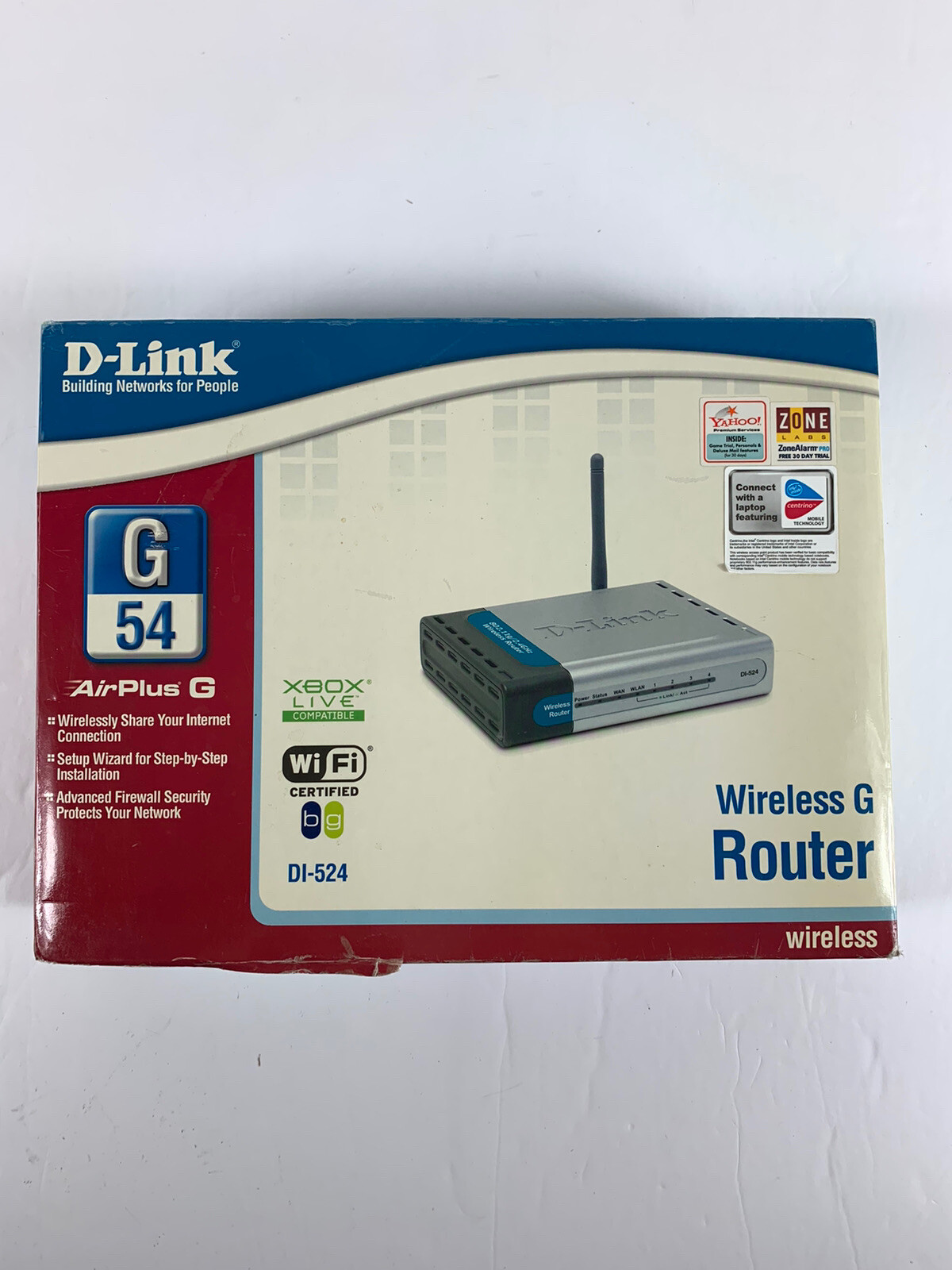 D-Link DI-524 54 Mbps 1-Port 10/100 Wireless G Router (DI-524UP/E)