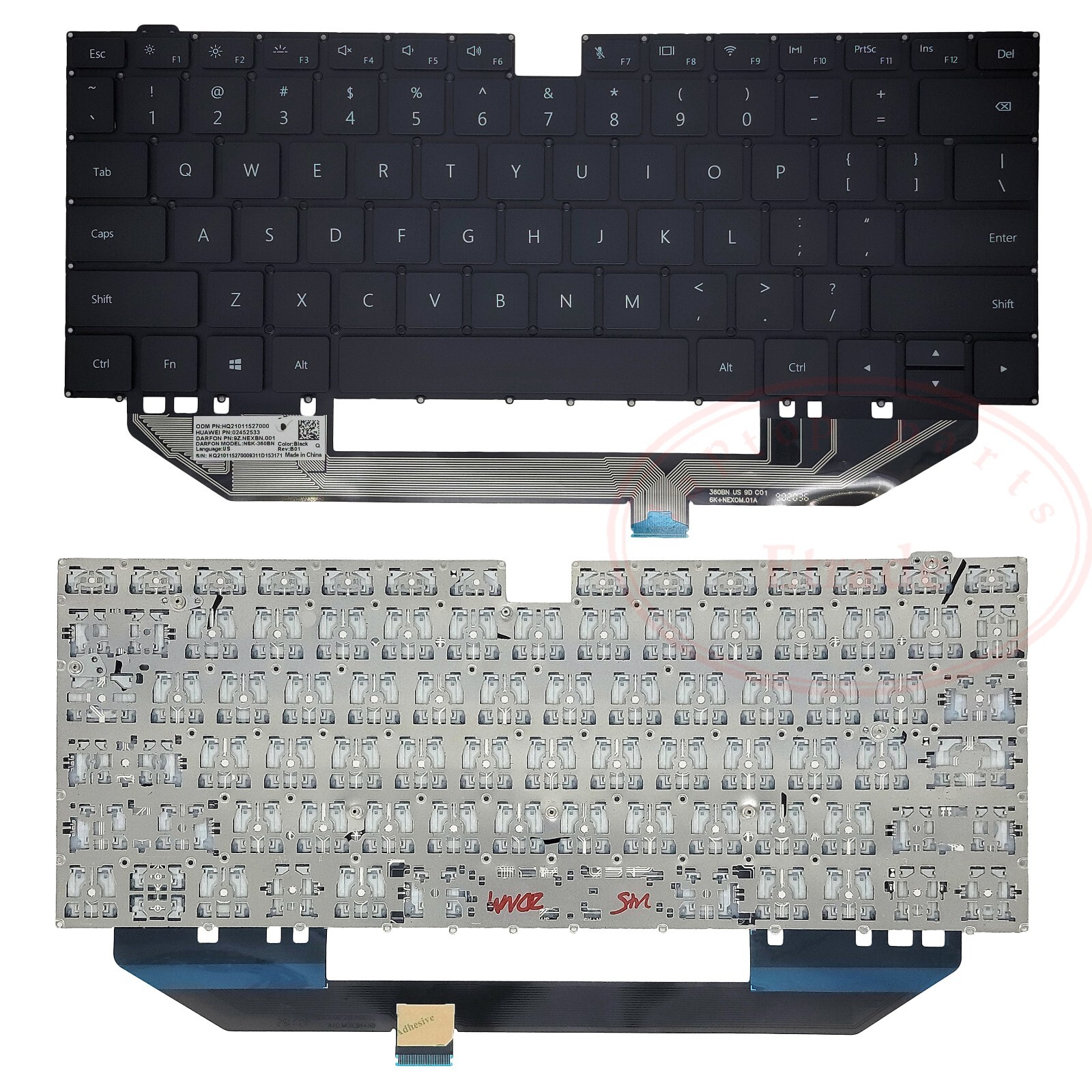 New Original For Huawei MateBook X Pro MACH-W19 W29 Laptop US Backlit Keyboard