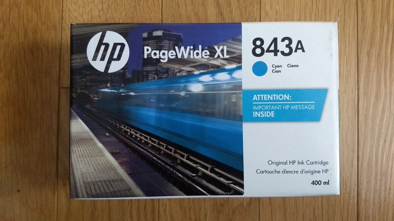 2022 GENUINE HP 843A CYAN 400ml Ink C1Q58A PageWide XL 4000 4500 SEALED NEW