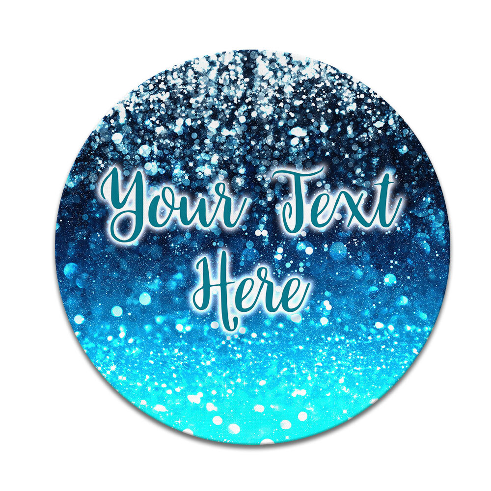 Customized Text Name Circle Mousepad Mice Mat Pad for Home Office PC Laptop
