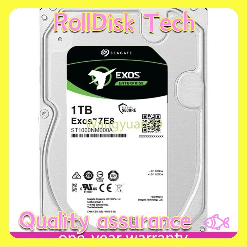 ST1000NM000A Seagate Exos 7E8 Hard Drive TB Internal 3.5" SATA 6Gb/s 7200 Rpm