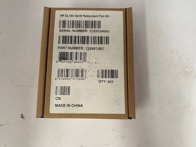 725587-B21 - HP DL160 Gen9 Redunant Fan Kit