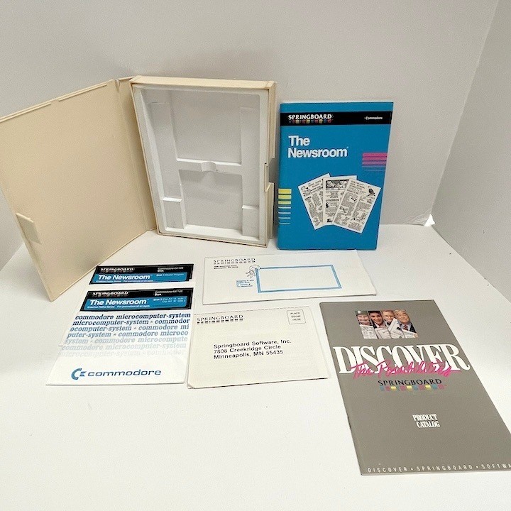Springboard The Newsroom Software Commodore 64 128 Vintage Computer Untested
