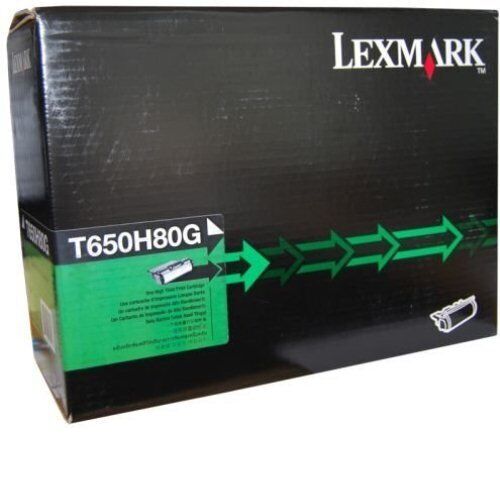 Lexmark High Yield Black Toner Cartridge - Laser - 25000 Page - Black (t650h80g)