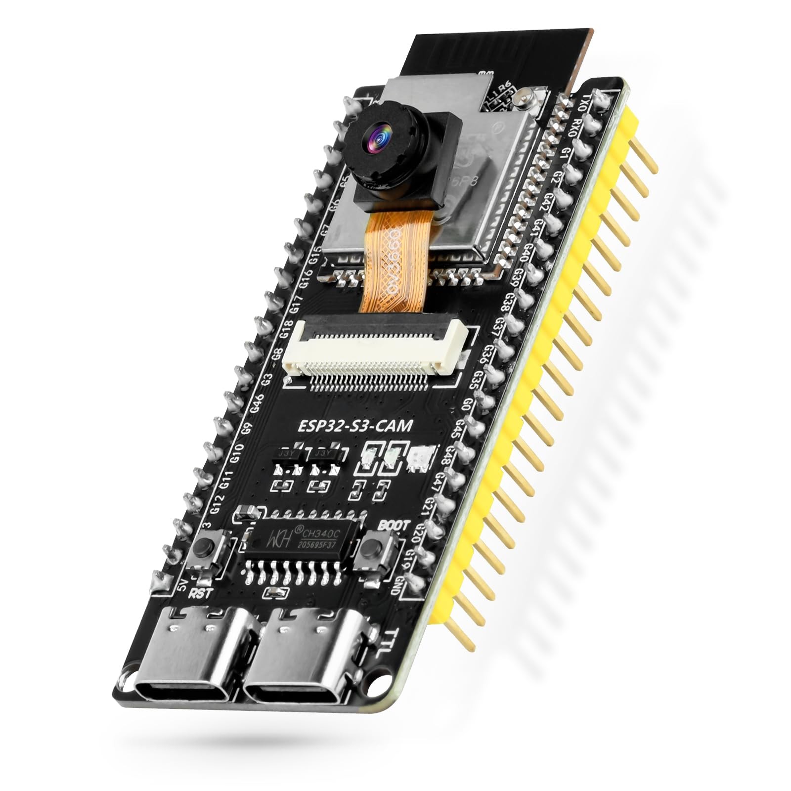 ESP32-S3-CAM Development Board with OV3660 Camera, 16MB Flash 8MB PSRAM ESP32...