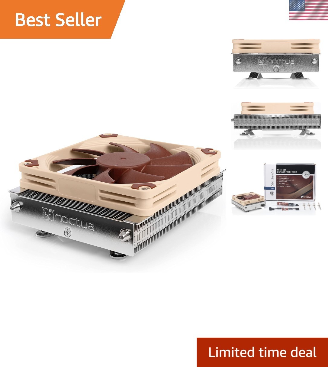 Quiet High-Performance Low-Profile CPU Cooler