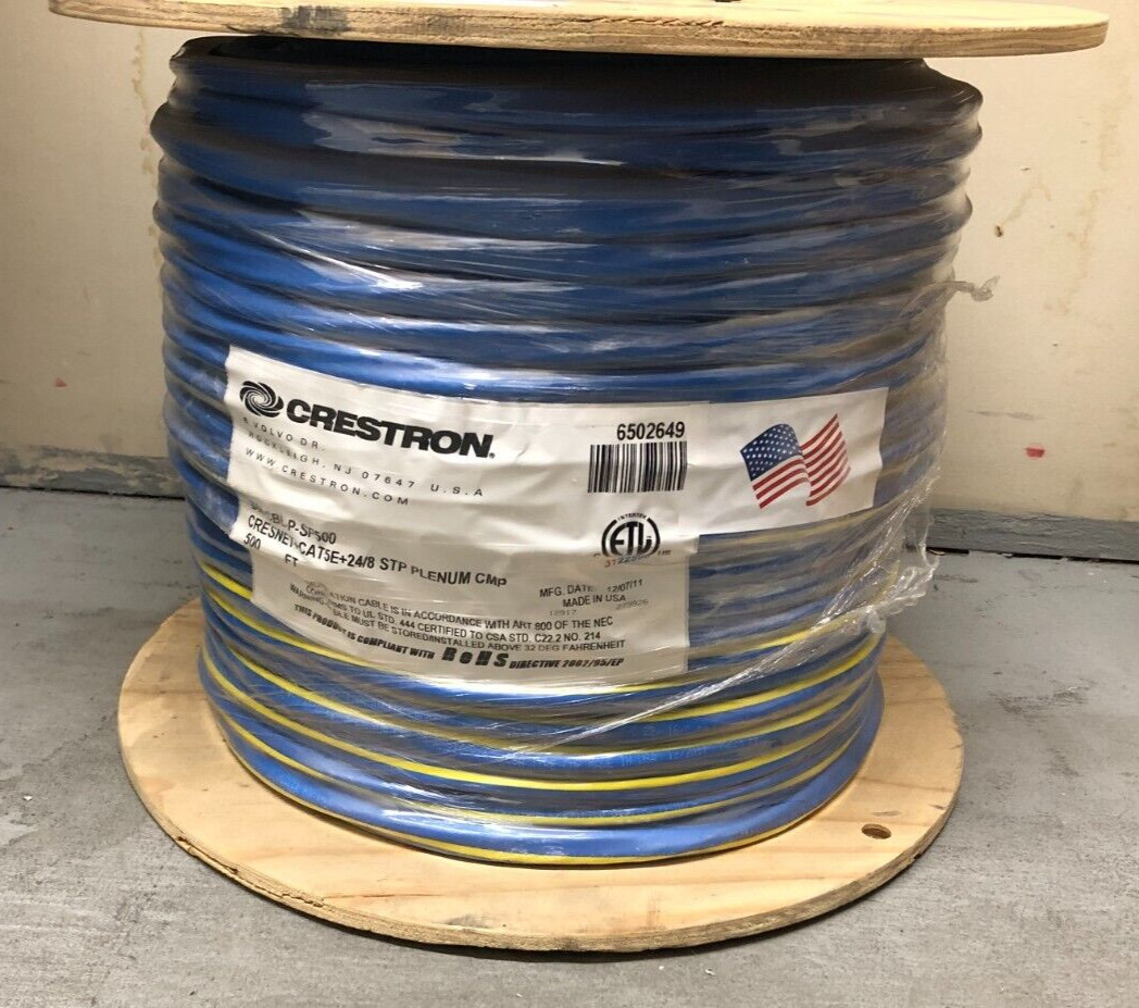 Crestron DM-CBL-P-SP500  DigitalMedia™ CrestnetCable, plenum-rated, 500 ft spool