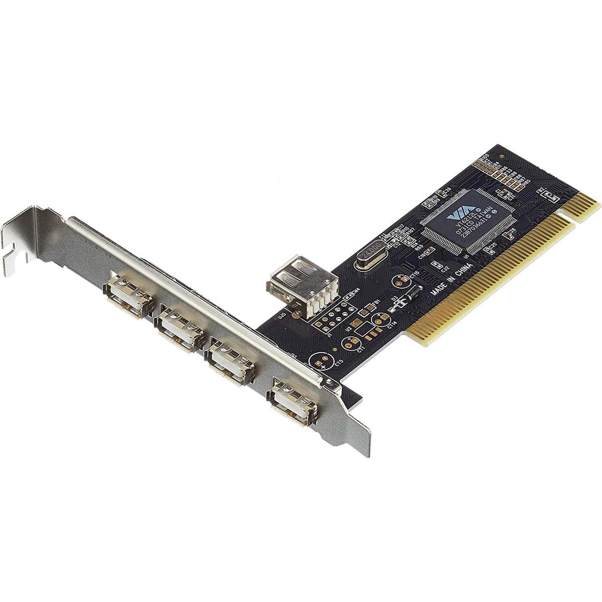 Pci Card 4+1 Port Expander USB 2.0 Desktop Computer Windows Mac