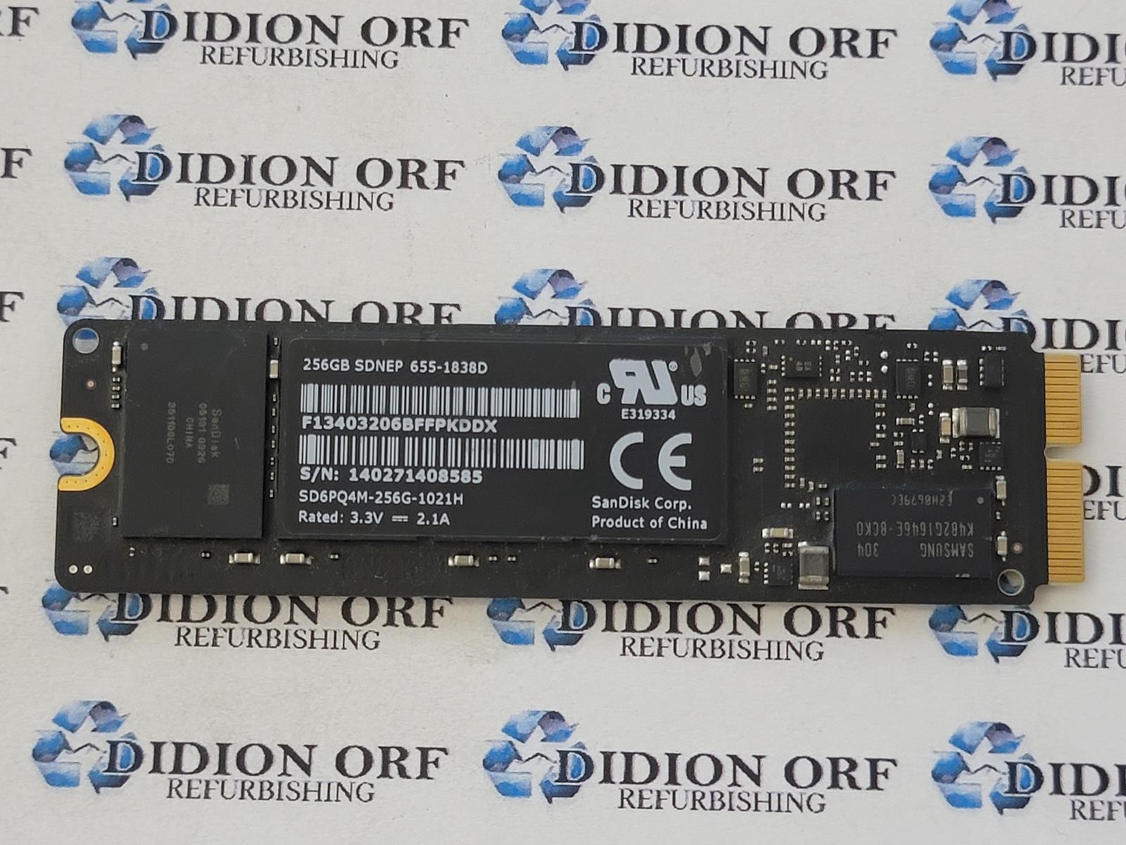 SANDISK 256GB APPLE 12+16 Pin SSD SD6PQ4M-256G-1021H, Grade A SKU 25031