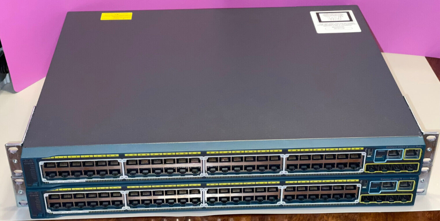 Cisco  Catalyst 2960 (WS-C2960S-48FPS-L) 48-port Managed Switch w/ 3.0m cable