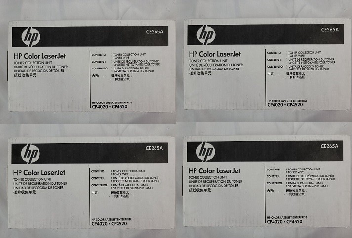4 New Genuine Factory Sealed HP CE265A Waste Toner Units CP4020 CP4520