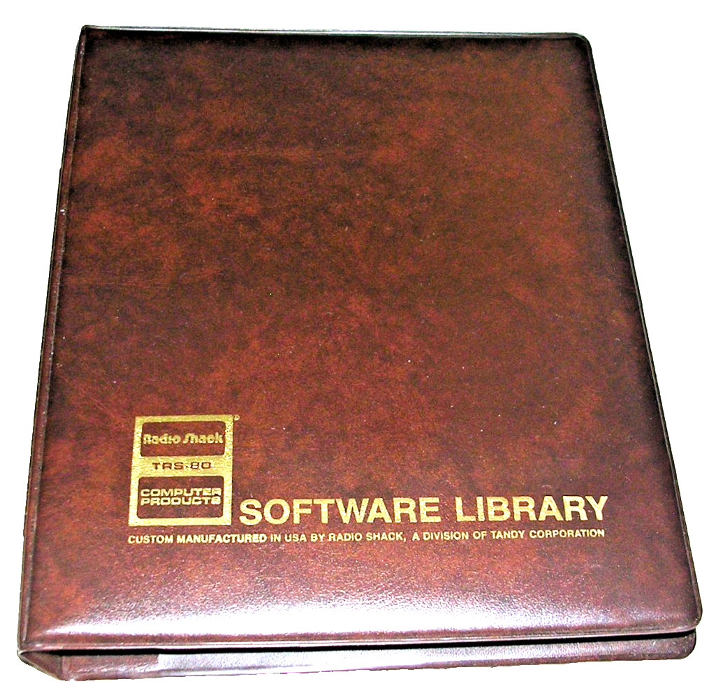 Vintage Radio Shack TRS-80 Model 100 Software Library Cassette & Manual