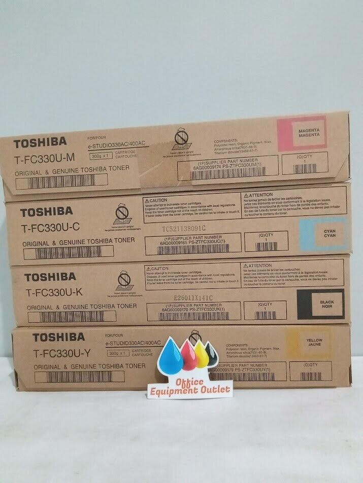 Toshiba T-FC330U Toner Set, B/C/M/Y