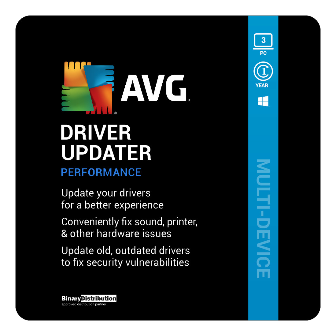 AVG Driver Updater 2026 - 3 PCs - 1 Year - Update PC Drivers