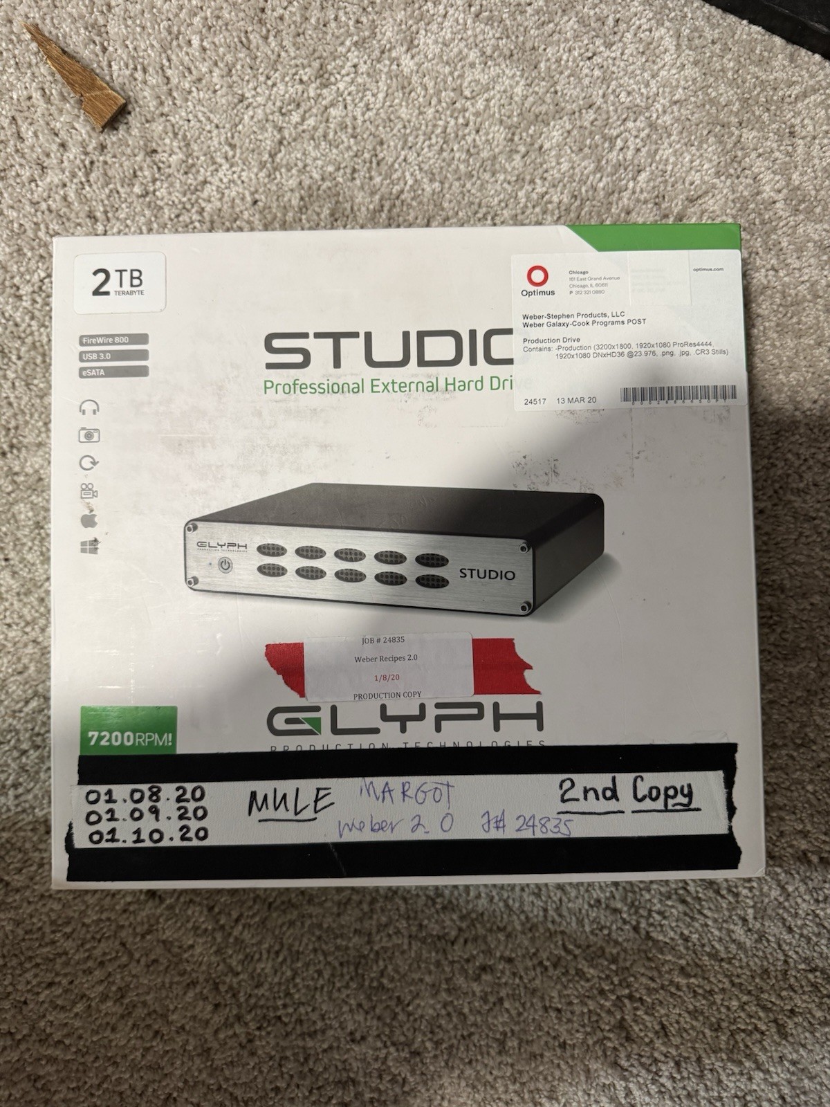 Glyph StudioRaid 2TB USB 3.0 , RAID External Hard Drive 7200rpm