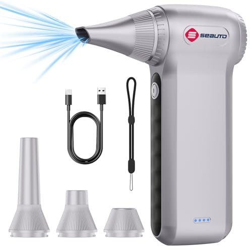SEAUTO COMPRESSED AIR DUSTER ERGONOMIC DESIGN 250,000 RPM TF-02 - LIGHT GRAY