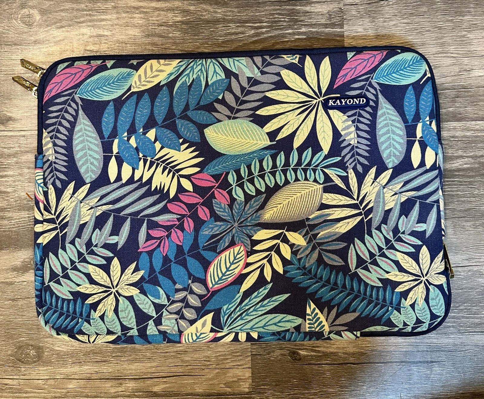 KAYOND Floral Laptop Sleeve Tablet Case iPad Sleeve Tropical Leaf Zipper Padded