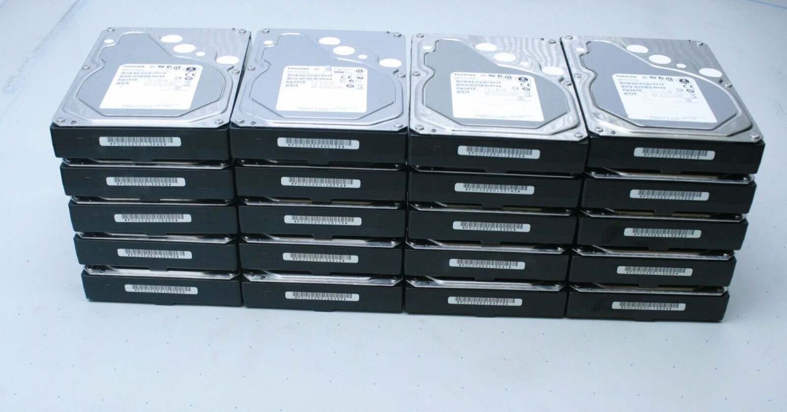 LOT OF 20 TOSHIBA HDEPC00GEA51 4TB SAS 6GB/S 7.2K RPM HDD HARD DRIVES      T7-A6
