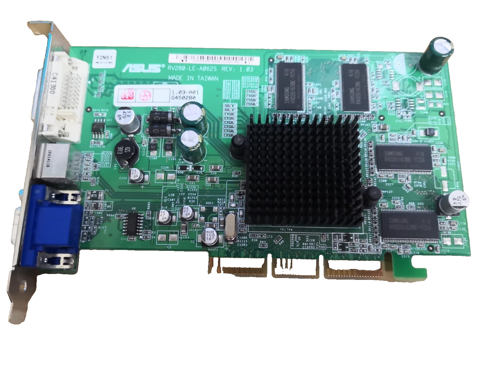ASUS RV280-LE-A062S Graphics Card agp