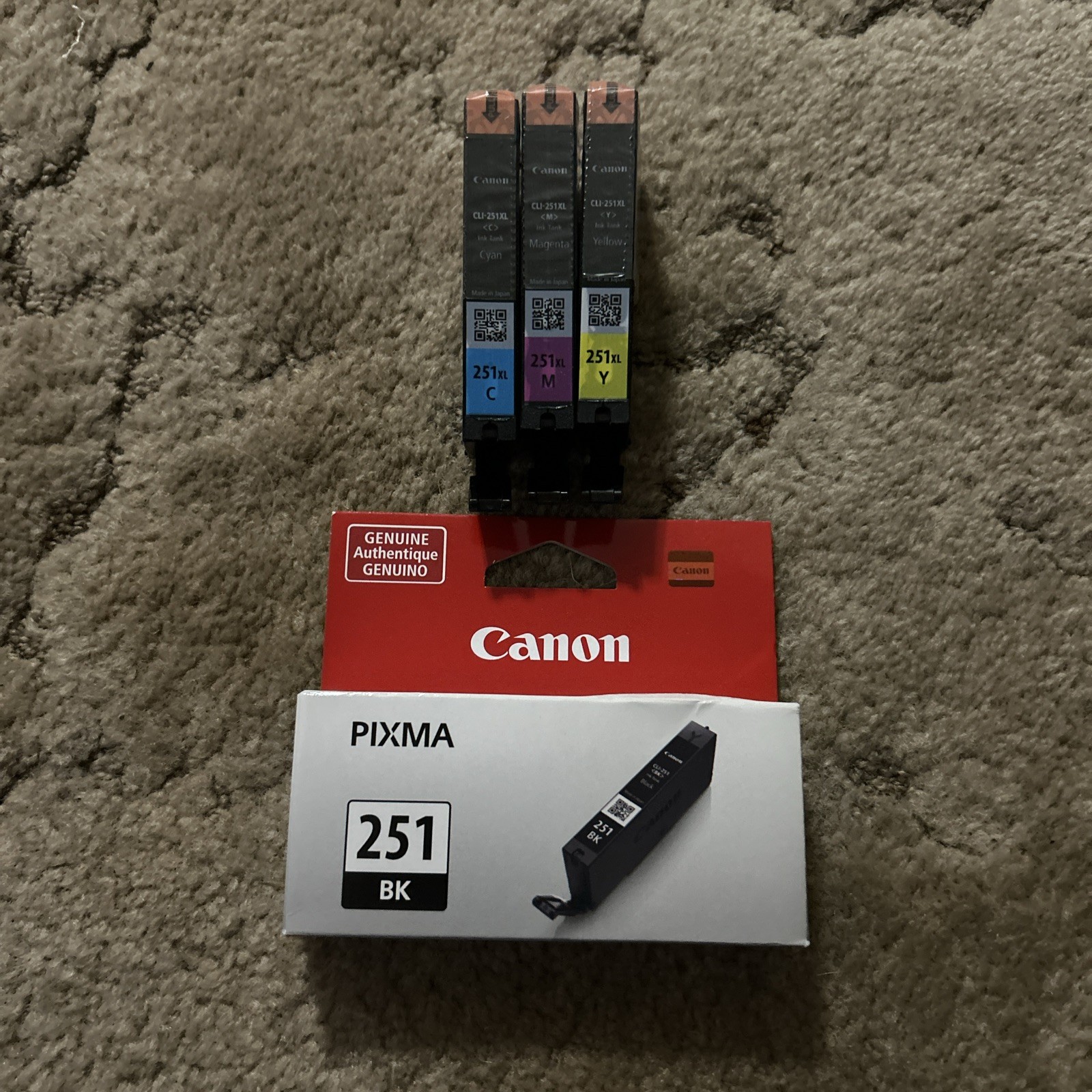 Canon CLI-251XL 3-Cartridge Color Ink Creative Park Premium With 251 BK