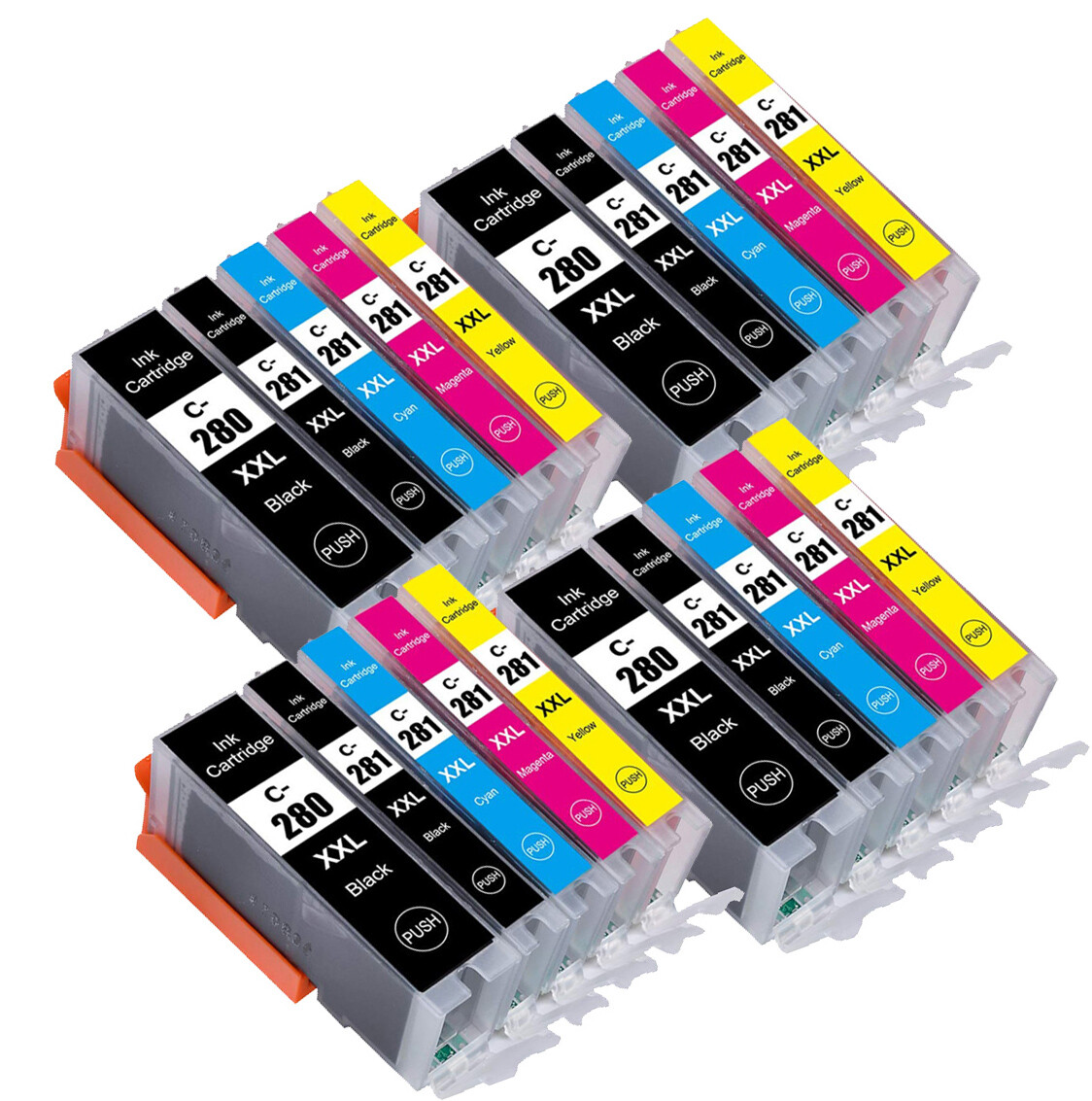 20 Pack XXL Ink Tanks Set for PGI-280 CLI-281 Canon TS6120 TS6220 TS6320 TR7520