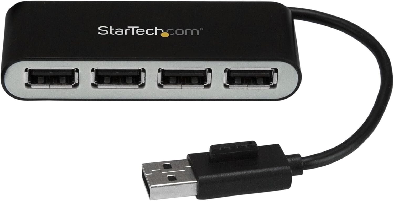 StarTech.com 4 Port USB 2.0 Hub - USB Bus Powered - Portable Multi Port USB 2.0