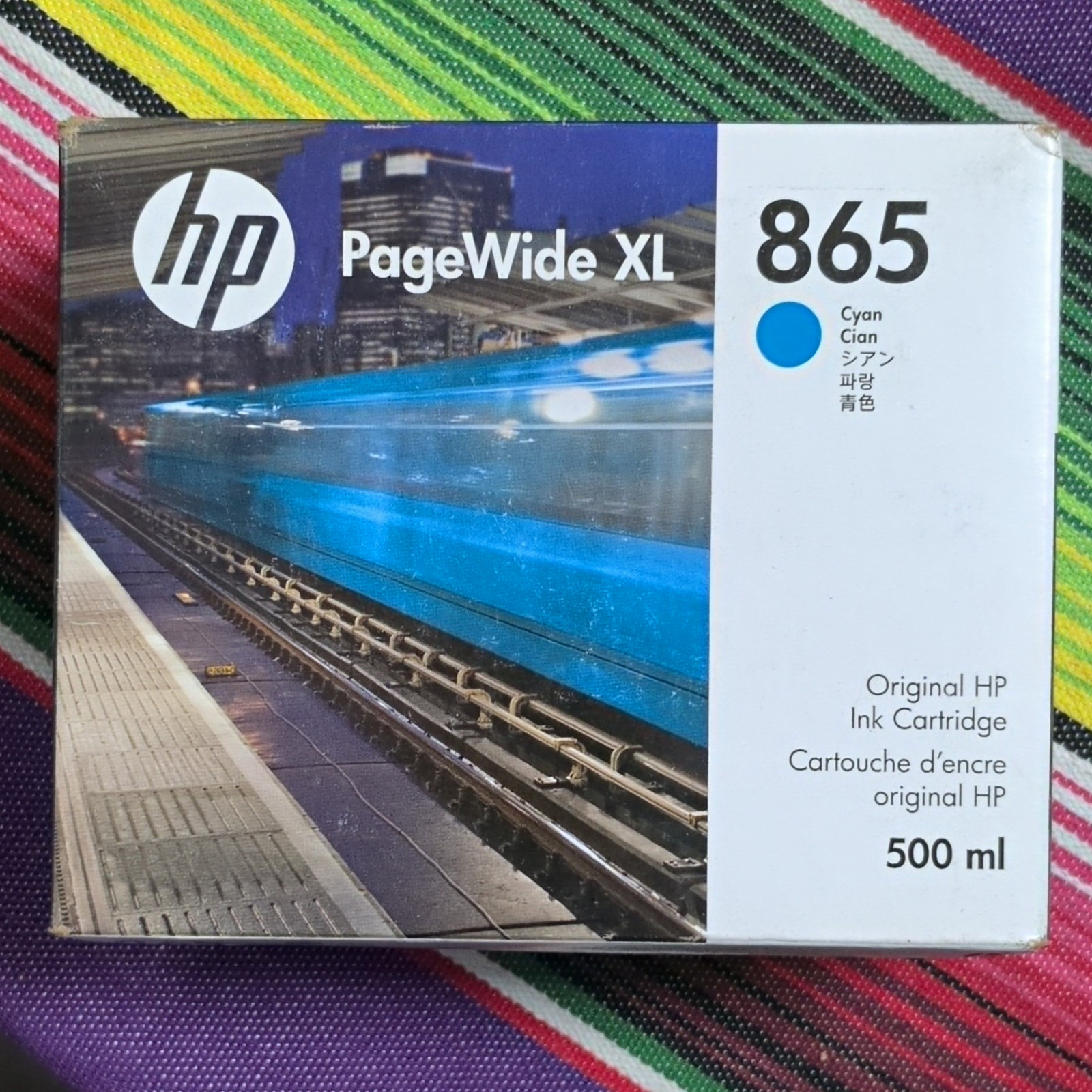 HP 865 Cyan Genuine/Original Ink Cartridge 500 ml PageWide XL 865 Inkjet
