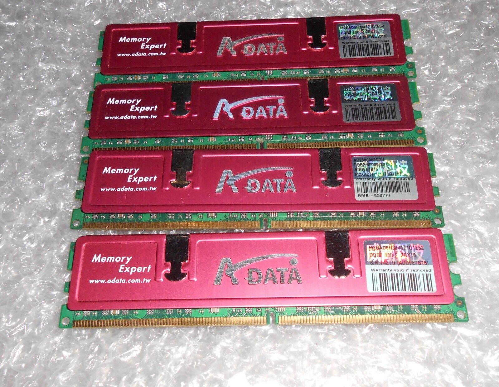 ADATA 8GB (4 X 2GB) DDR2 PC2-6400 800Mhz DESKTOP MEM KIT 