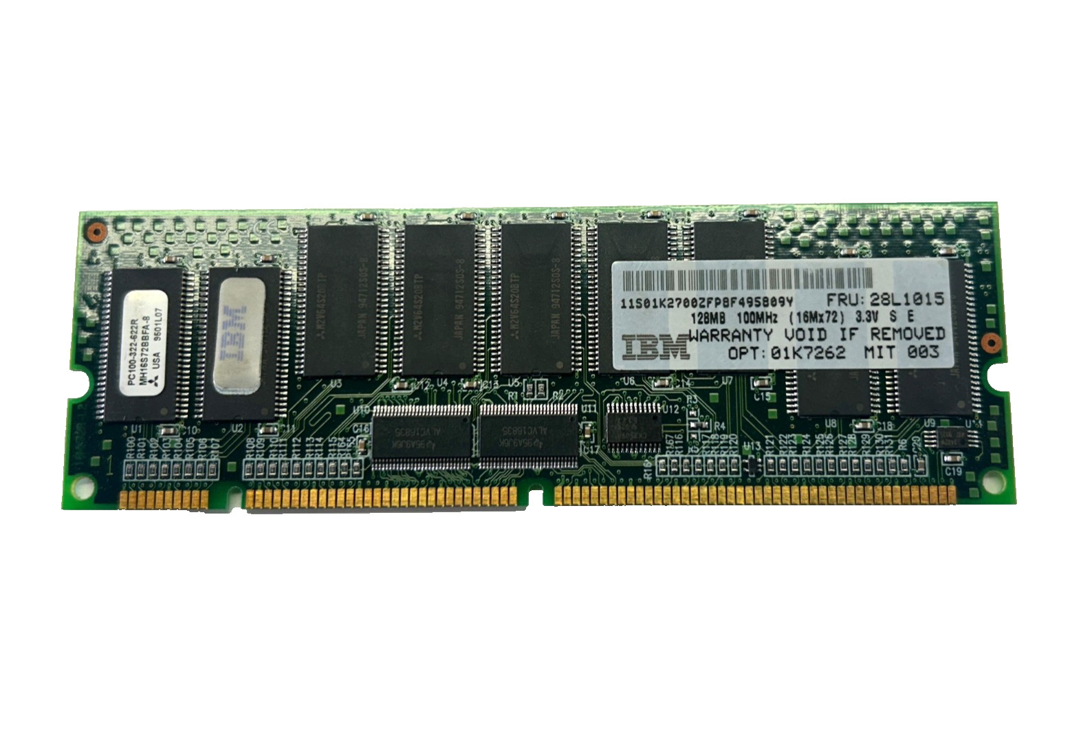 IBM 128MB 100MHz (16Mx72) 3.3V SE PC100-322-622R SDRAM Memory Module