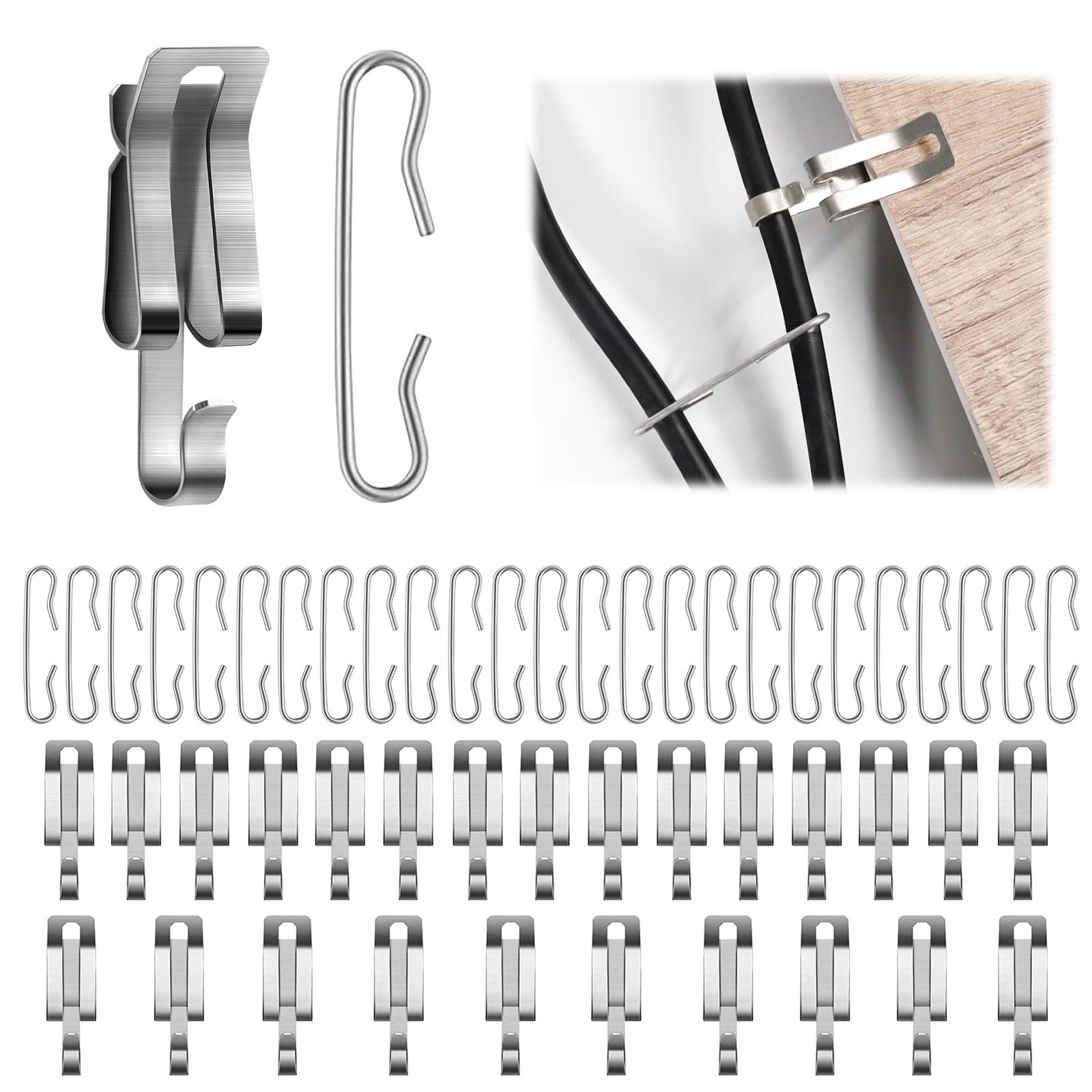 50 PCS Heat Cable Roof Clips and Spacers for Installing Heat Tape