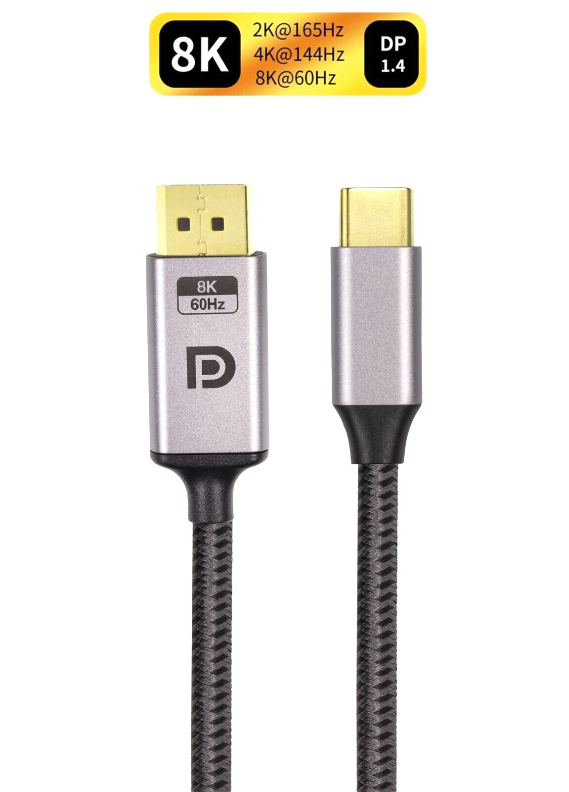 6FT 8K DisplayPort 1.4 M to USB TYPE C M Cable (Bi-directional) 8K@60Hz