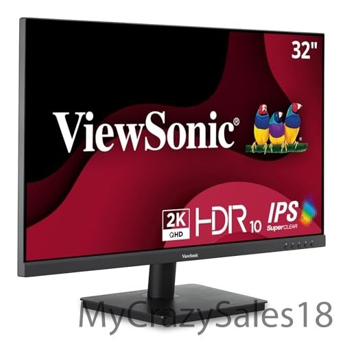 ViewSonic VS3225-2K 32 Inch QHD 1440p IPS Monitor with HDMI,