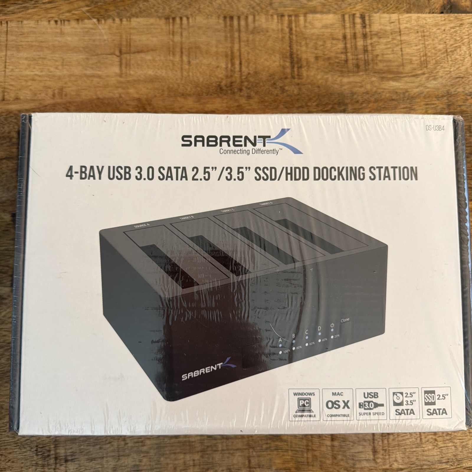 Sabrent 4-Bay USB 3.0 SATA 2.5” / 3.5” SSD / HDD Docking Station