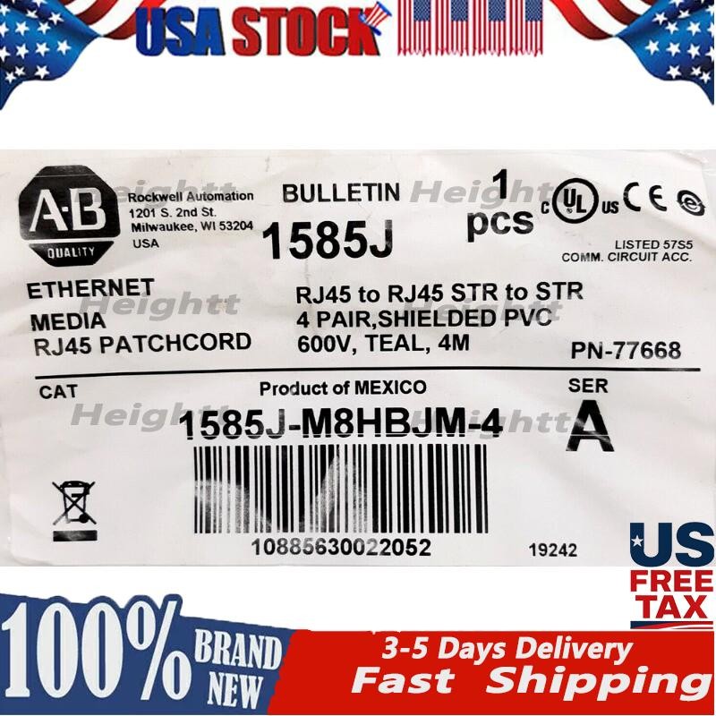 NEW Allen Bradley 1585J-M8HBJM-4 Ethernet Patchcord AB