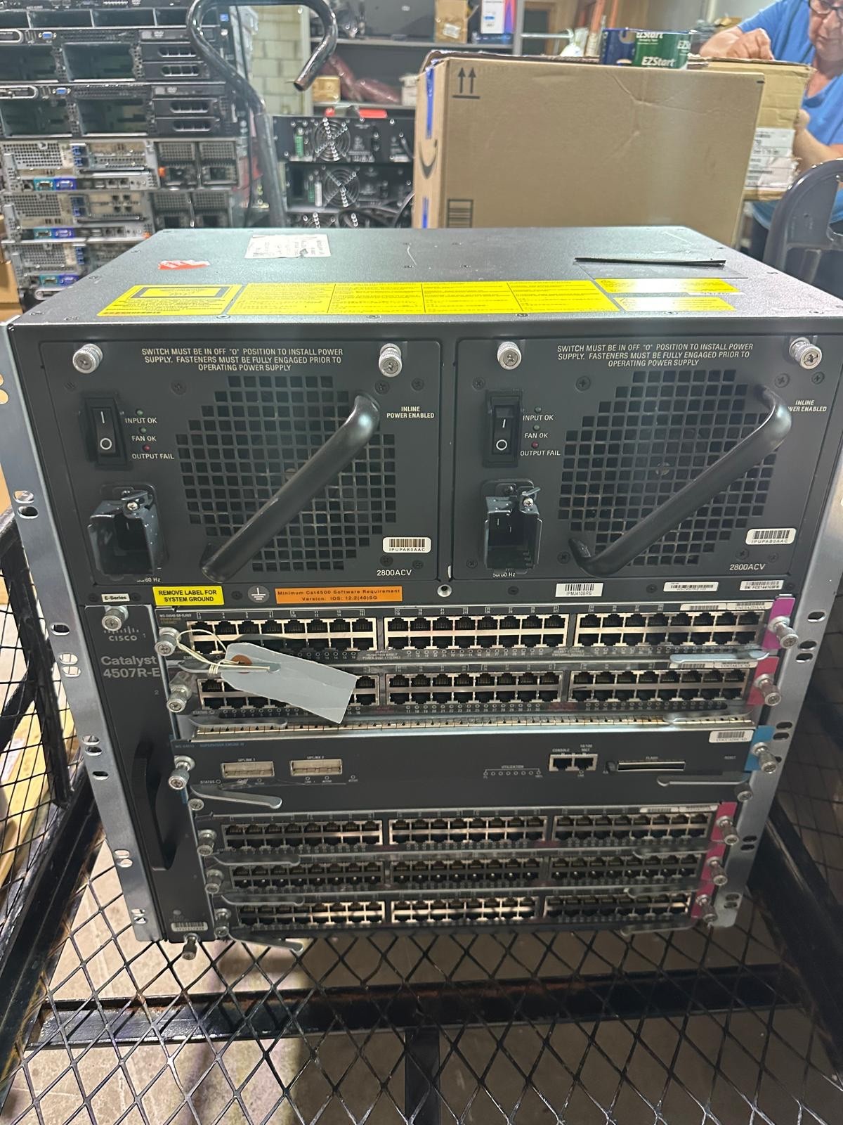 Cisco Catalyst WS-C4507R+E 6 Slot Chassis + WS-X45-SUP6-E COMPLETE SYSTEM.