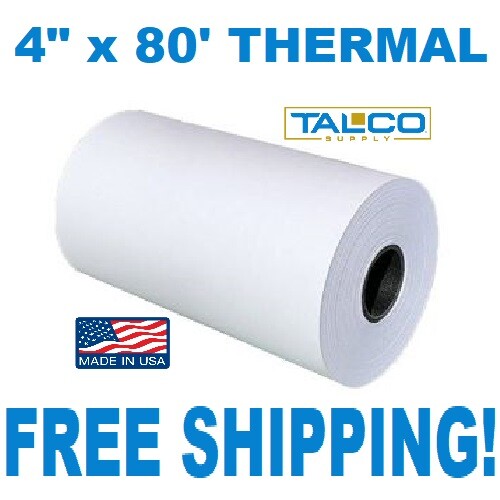 (9) 4" x 80' THERMAL PAPER ROLLS FOR ZEBRA RW / QL 420 PRINTERS ~FREE SHIPPING~