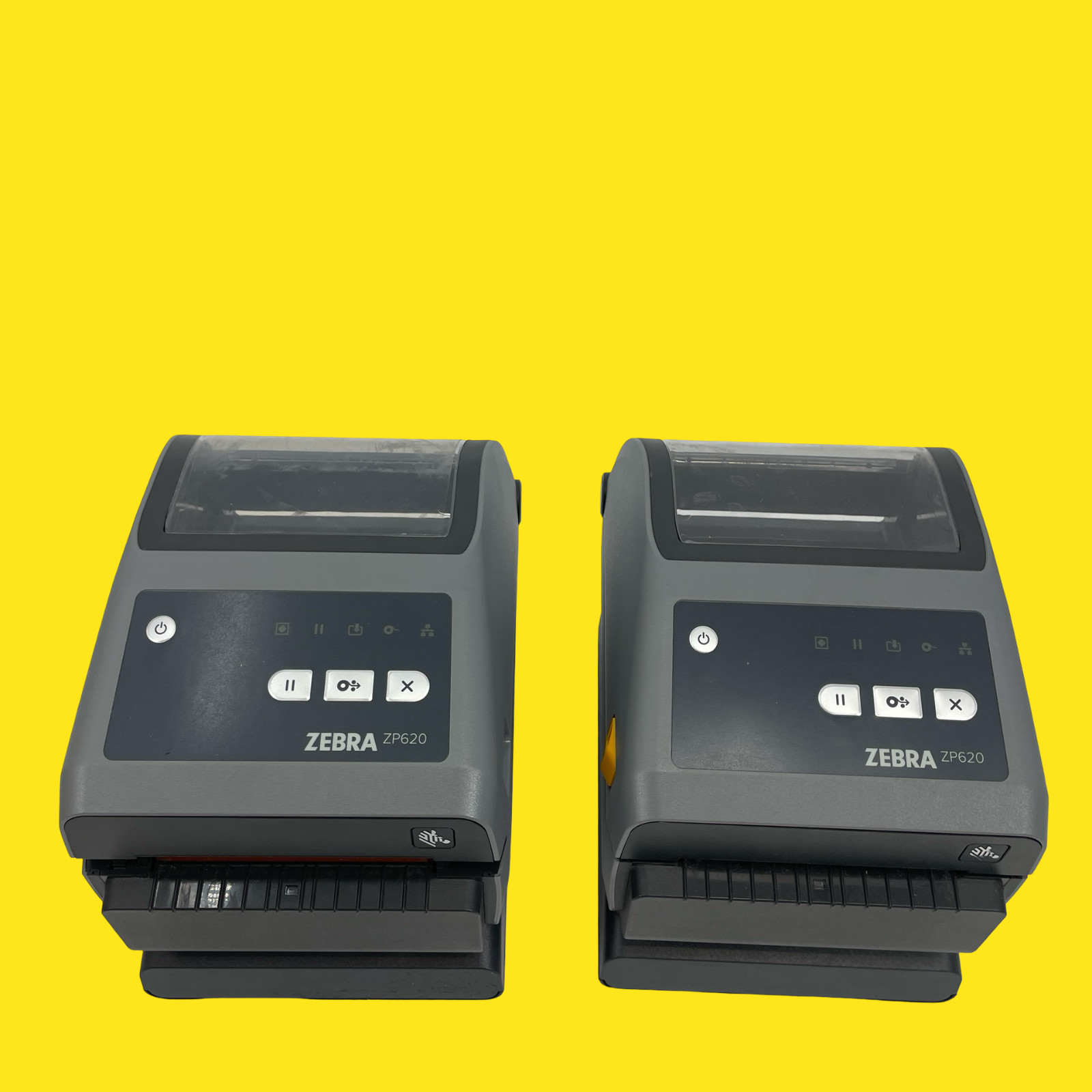 LOT OF 2 AS/IS Zebra ZP620 APT Direct Thermal Label Printer #7499 Z48/17