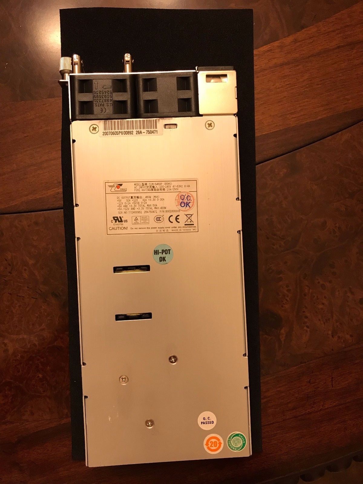 Emacs S1M-5460P 460W Redundant Hot Swap Power Supply