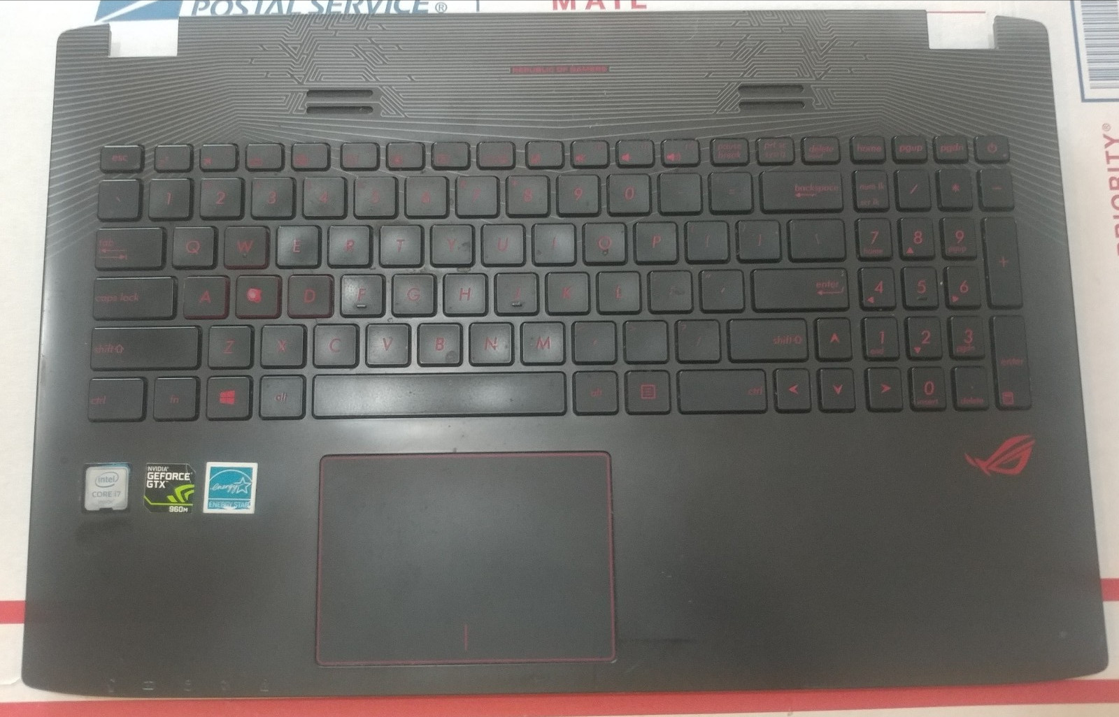 Asus ROG G752V 17.3 Palmrest Touchpad Keyboard 13N0-SIA0G21 13NB09Y0AP0421