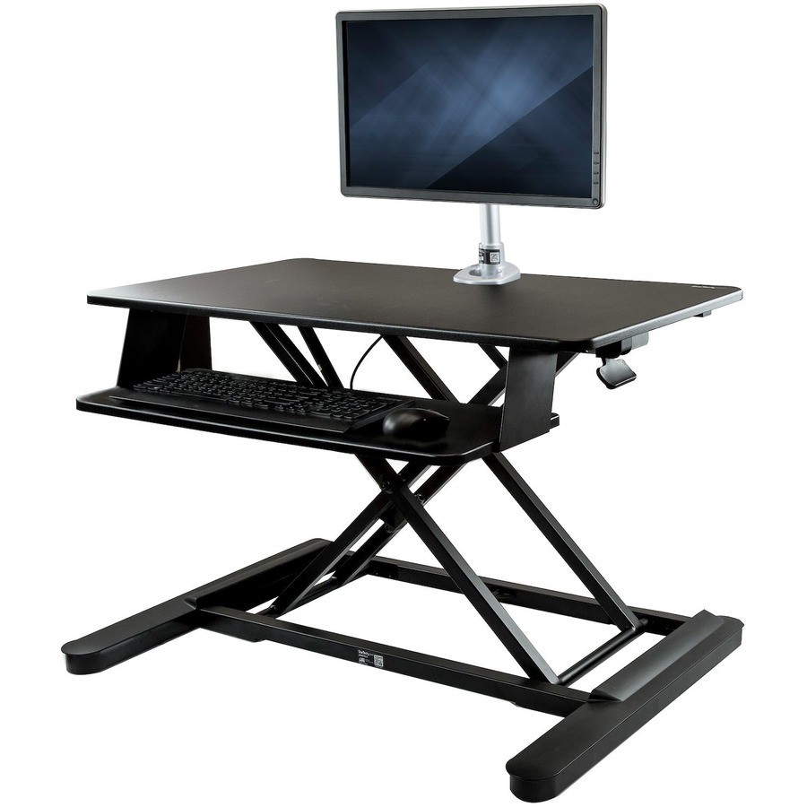 StarTech.com Sit-Stand Desk Converter with Monitor Arm - 35" Wide - Height
